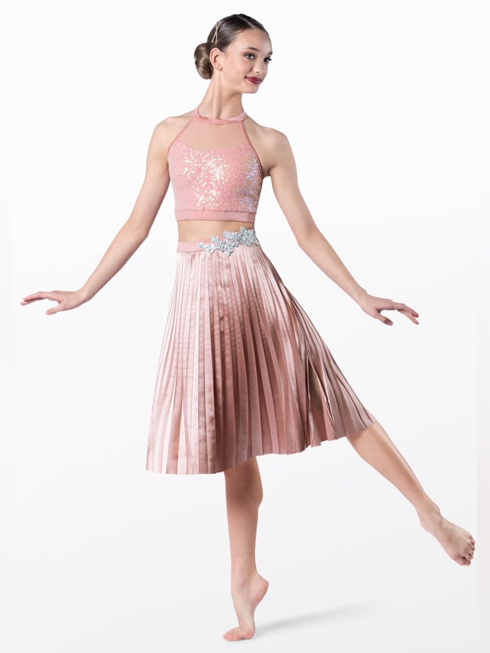 Weissman 13753 size IC kids dance recital costume in Dusty Rose